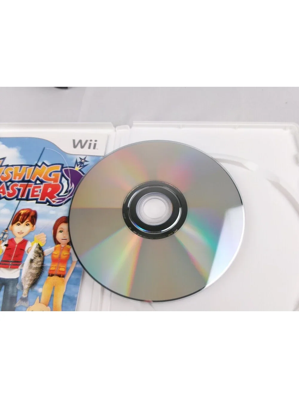 Fishing Master Nintendo Wii Game Complete w/ Intec Fishing Rod Reel Accessories